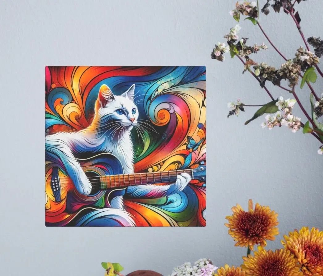 Musical Kaleidoscope Cat - Wall Art Decor - Cat Lover - Canvas