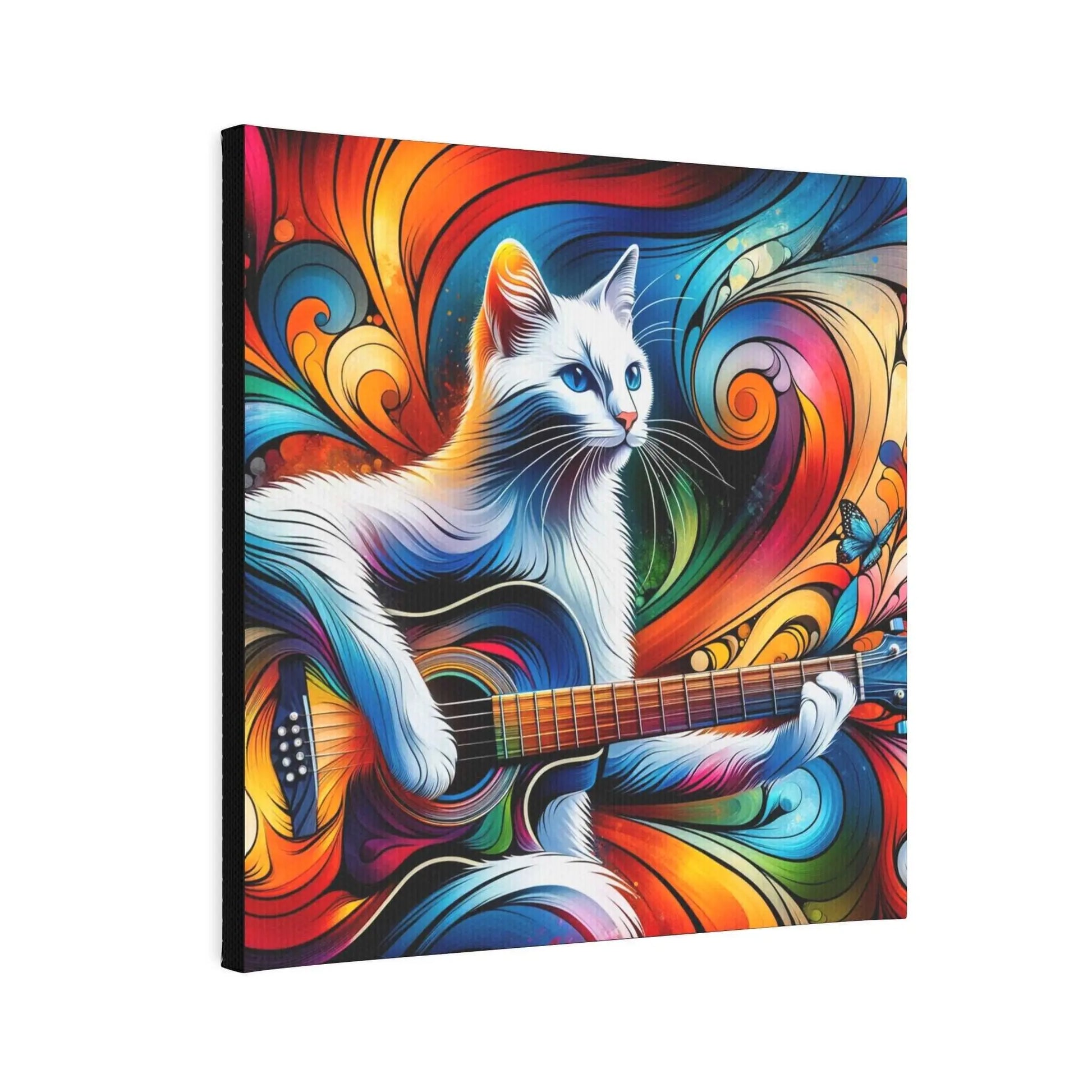 Musical Kaleidoscope Cat - Wall Art Decor - Cat Lover - Canvas