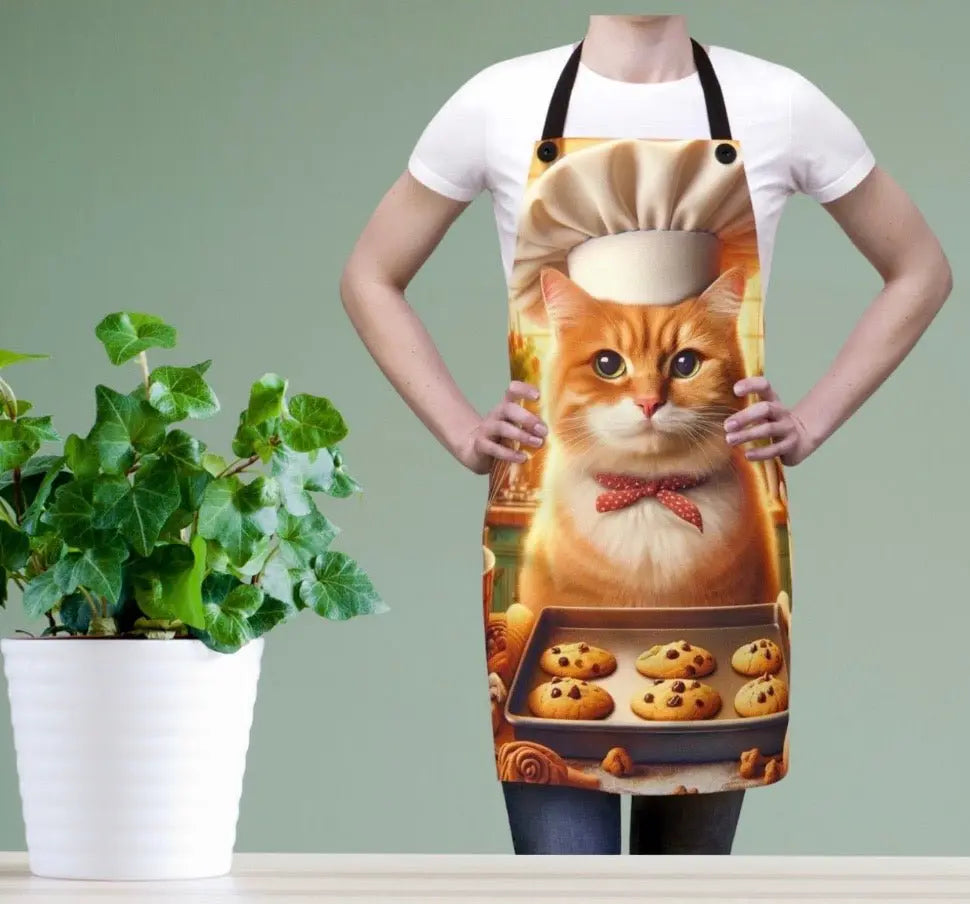 Orange Cat Cookie Maker - Apron - Accessories