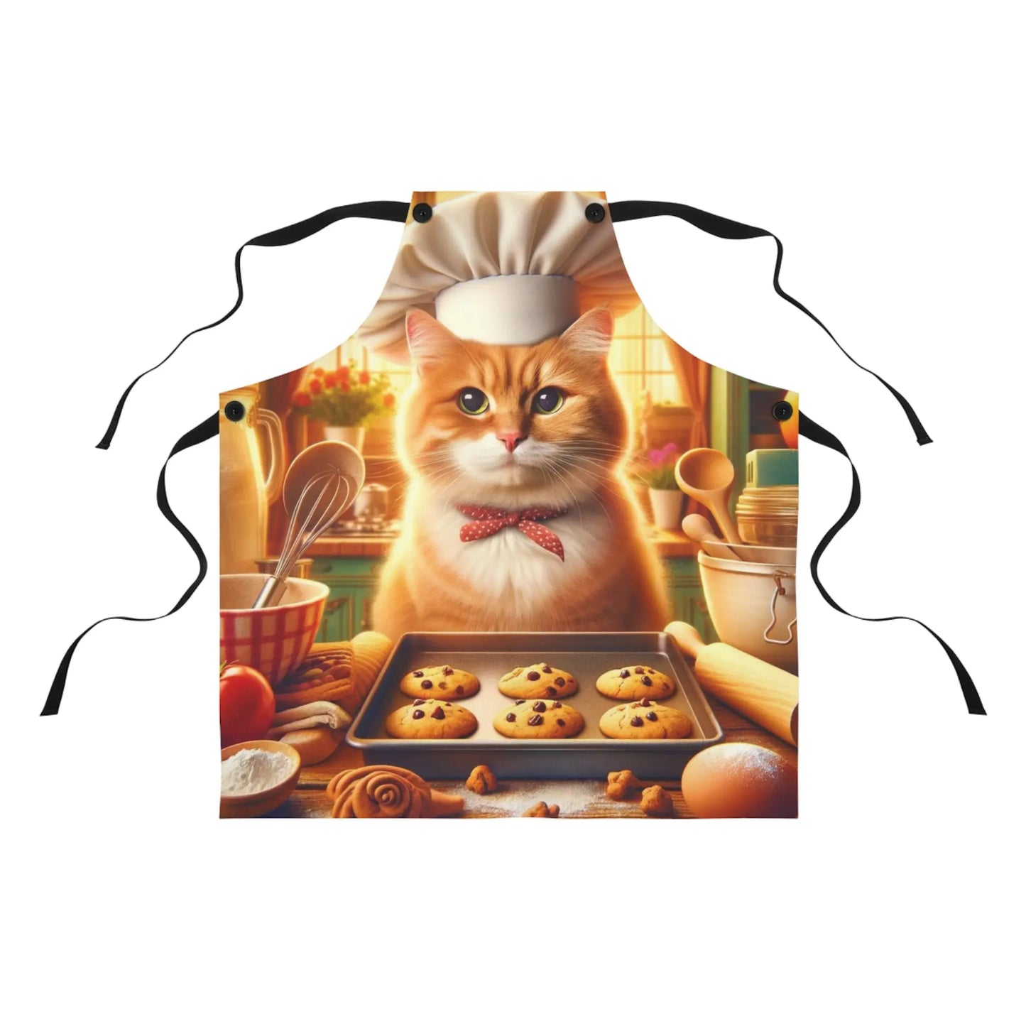 Orange Cat Cookie Maker - Apron - Accessories