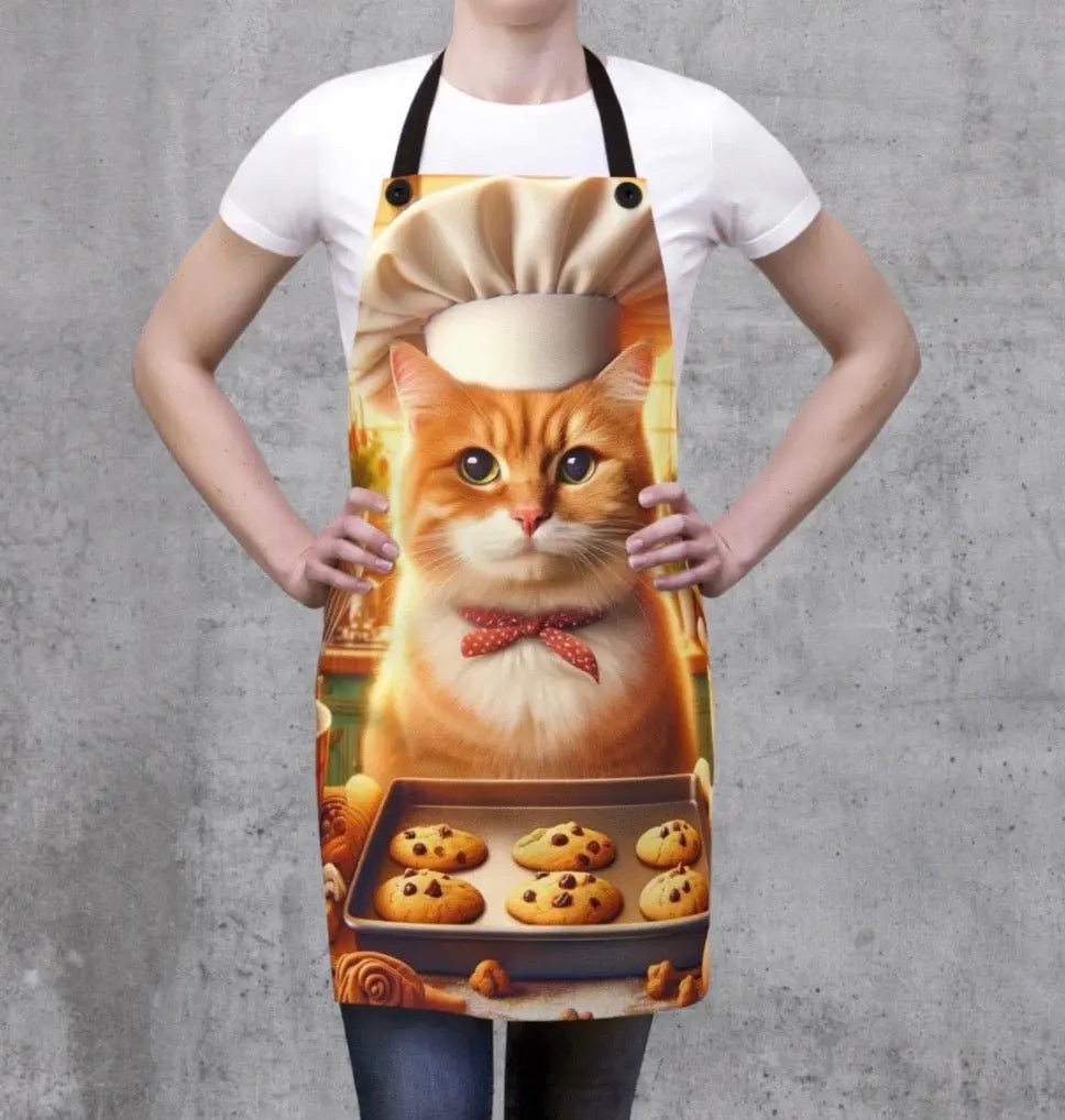 Orange Cat Cookie Maker - Apron - Accessories