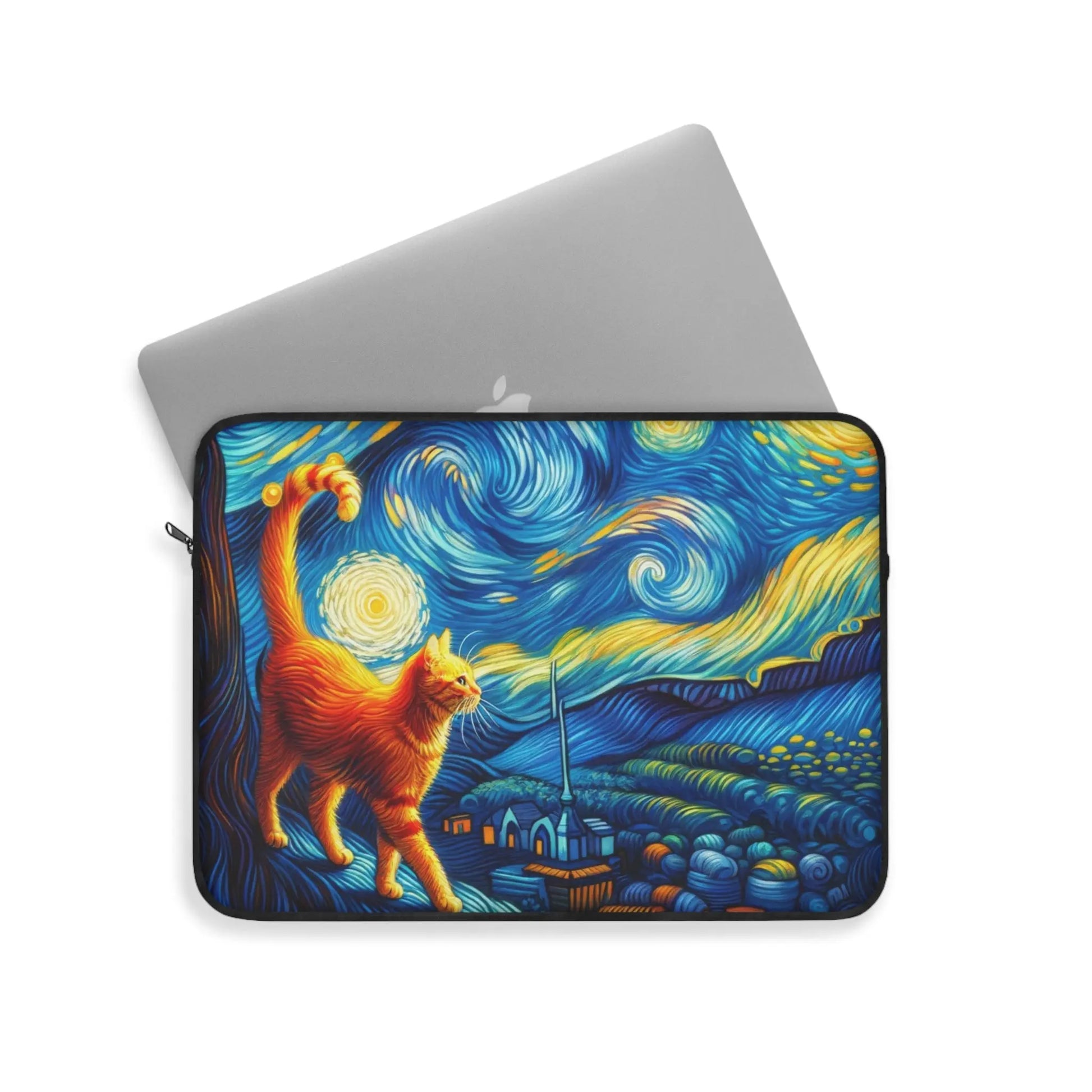 Orange Cat Starry Night - Laptop Sleeve - Laptop Sleeve