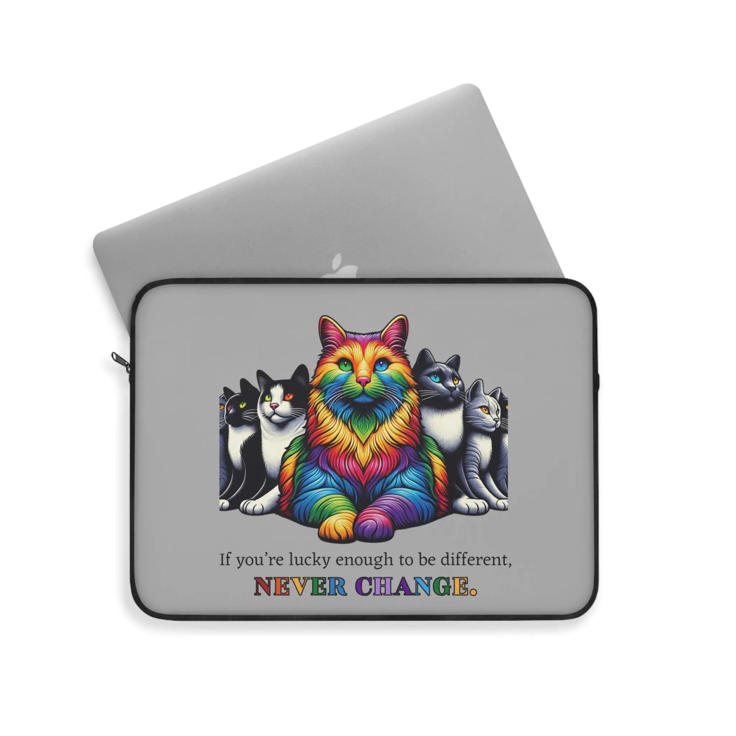 Pride Cat Graphic - Laptop Sleeve - Travel Accessory - Laptop Sleeve