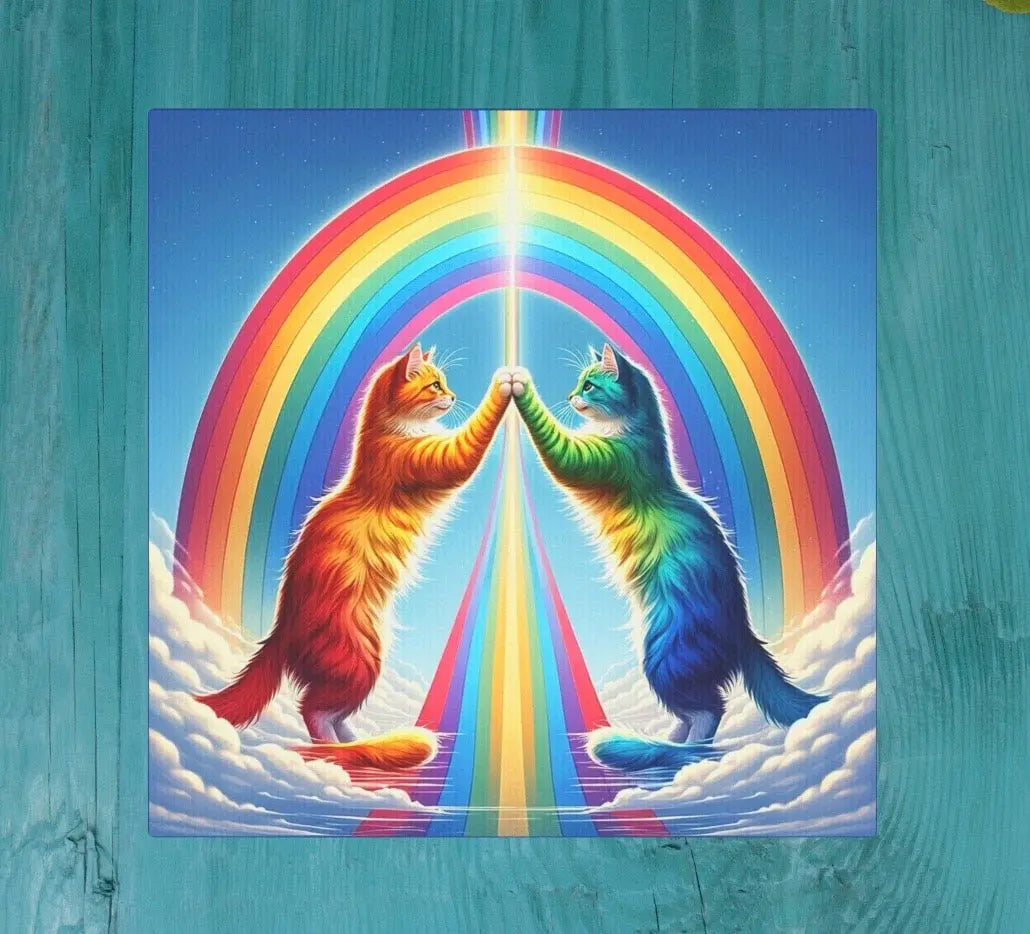 Rainbow Connection - Cat Lover - Wall Art Decor - Canvas