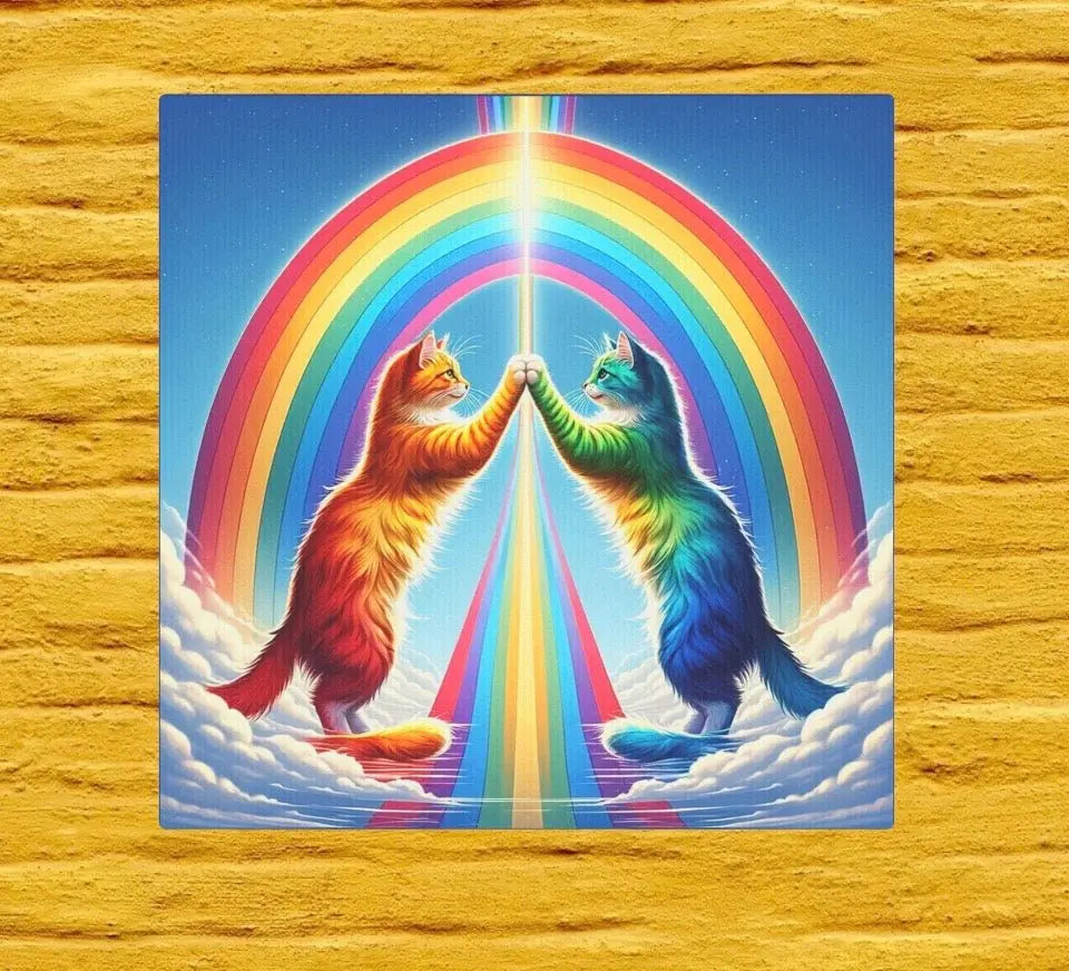 Rainbow Connection - Cat Lover - Wall Art Decor - Canvas