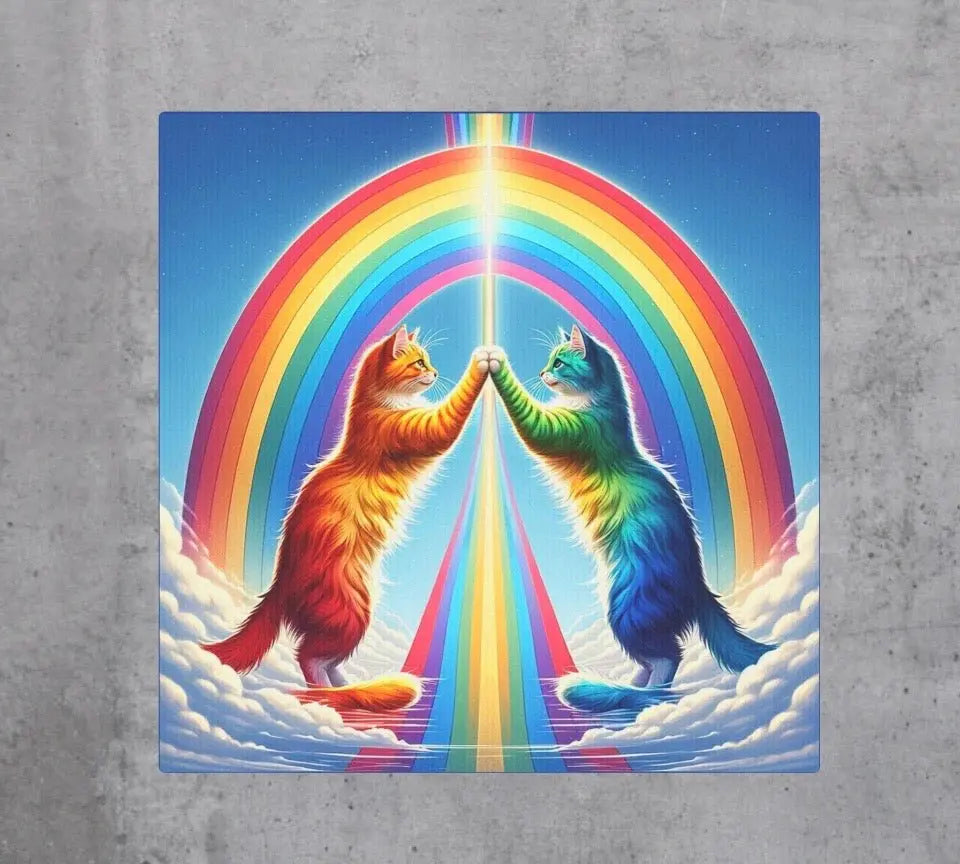 Rainbow Connection - Cat Lover - Wall Art Decor - Canvas