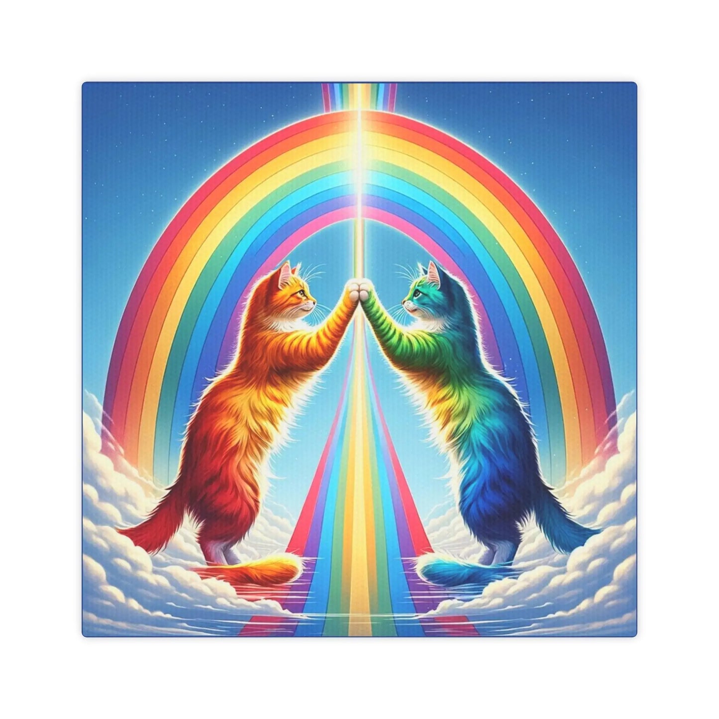 Rainbow Connection - Cat Lover - Wall Art Decor - Canvas