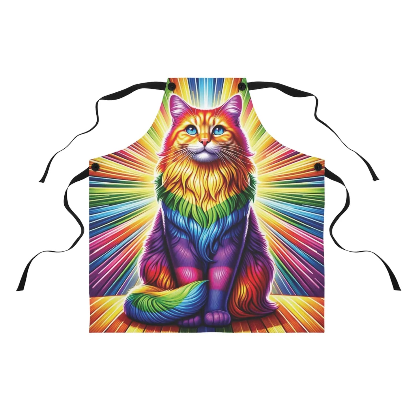 Rainbow Fluffy Cat - Apron - Accessories