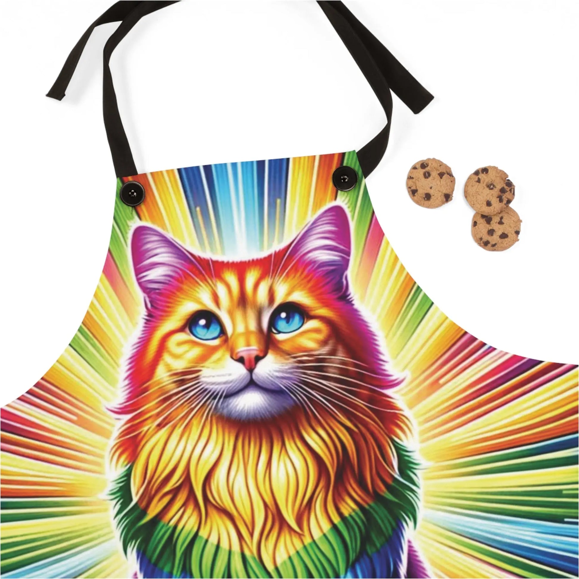 Rainbow Fluffy Cat - Apron - Accessories