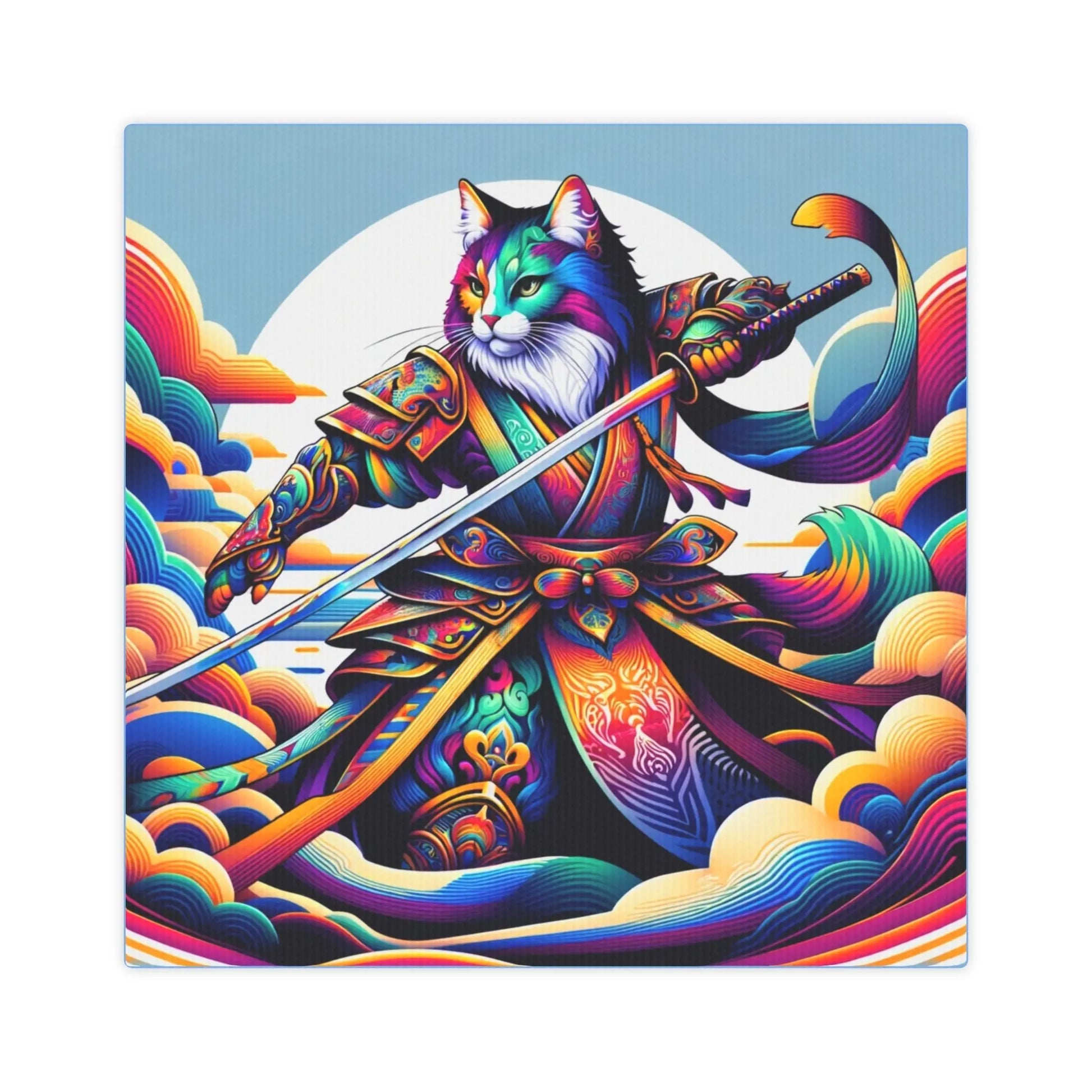 Sky Warrior Wall Art - Cat Lover Decor - Canvas