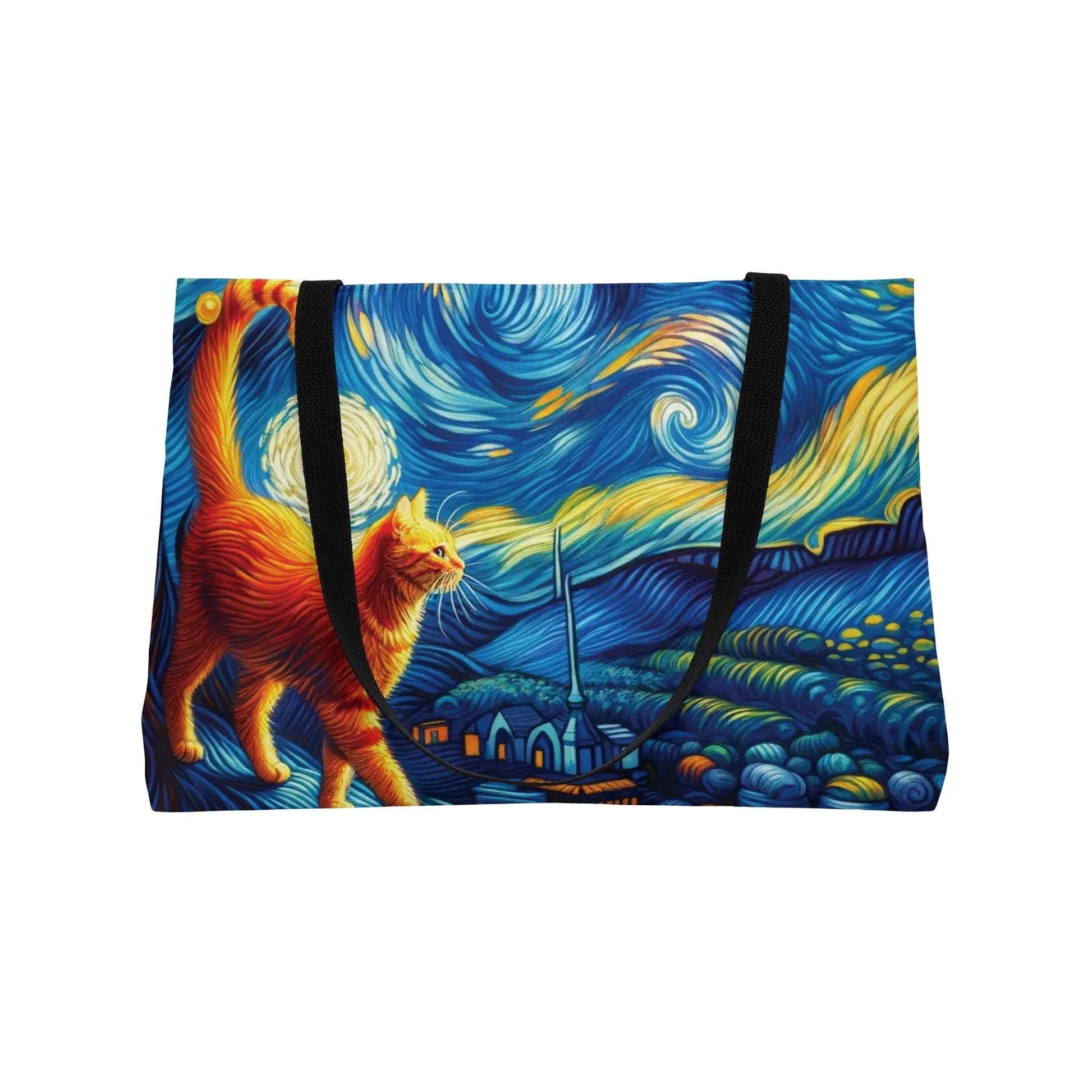 Starry Night Orange Cat - Weekender Tote Bag - Bags