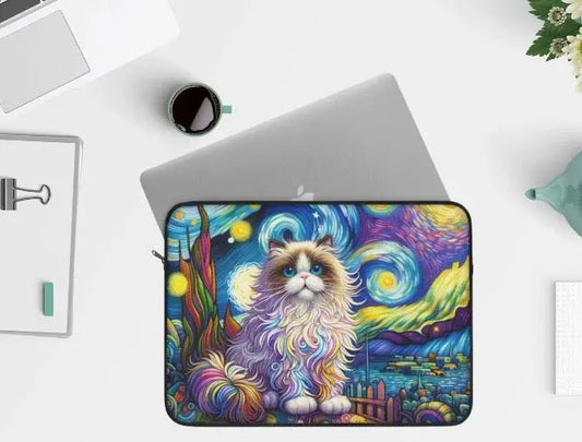 Starry Night Rag Doll Cat Lover - Laptop Sleeve - Laptop Sleeve