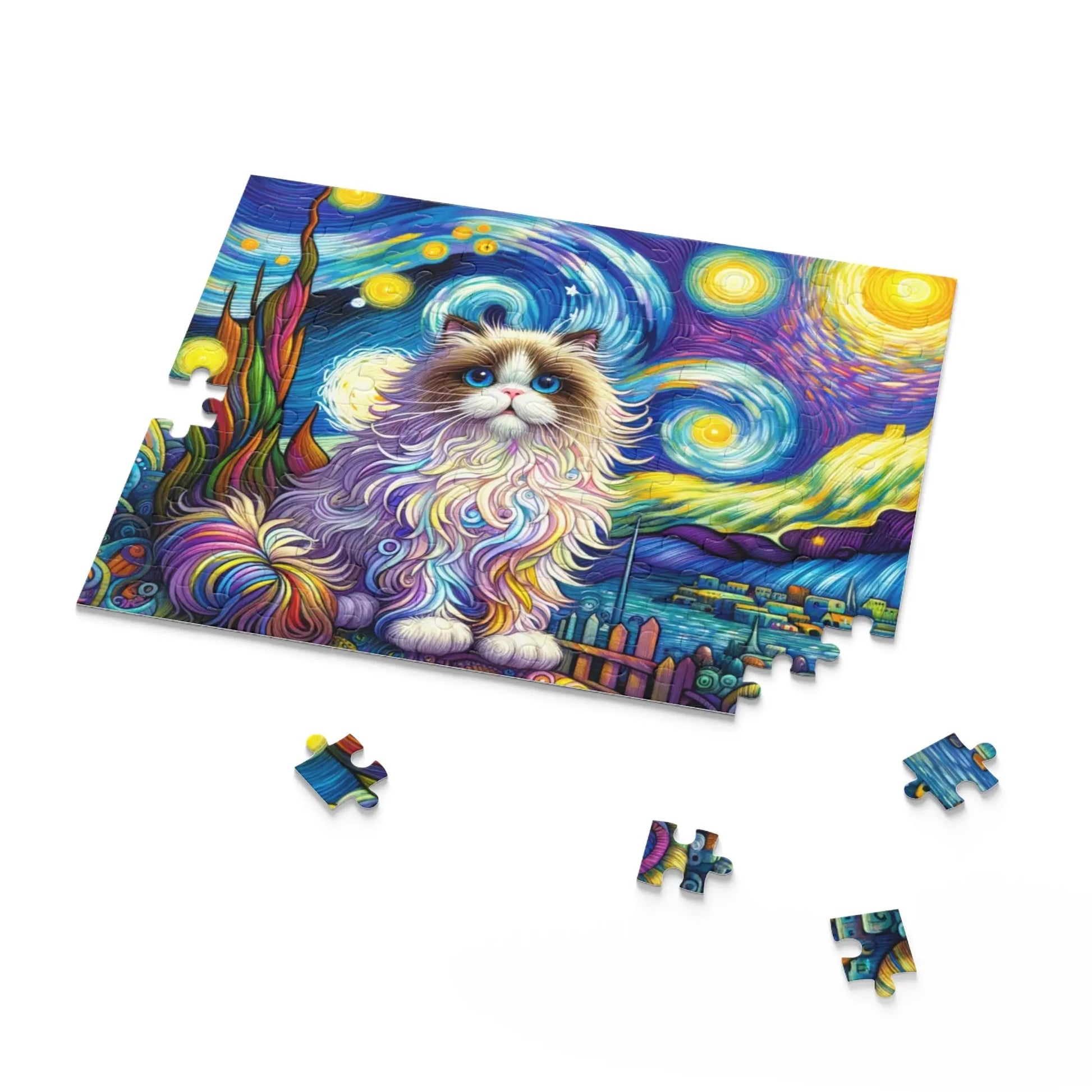 Starry Night Rag Doll Cat Lover - Puzzle (120, 252, 500-Piece) - Puzzle