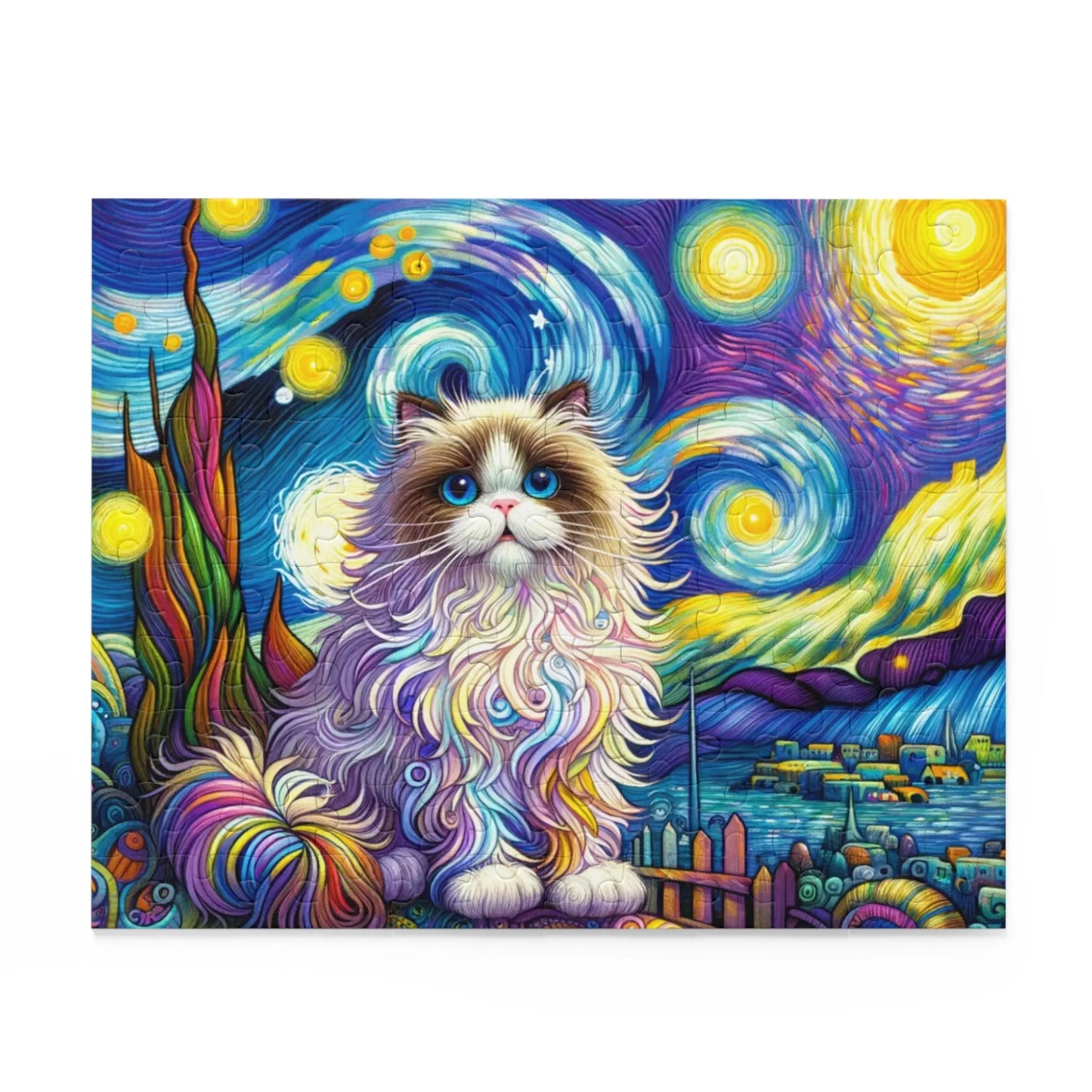 Starry Night Rag Doll Cat Lover - Puzzle (120, 252, 500-Piece) - Puzzle