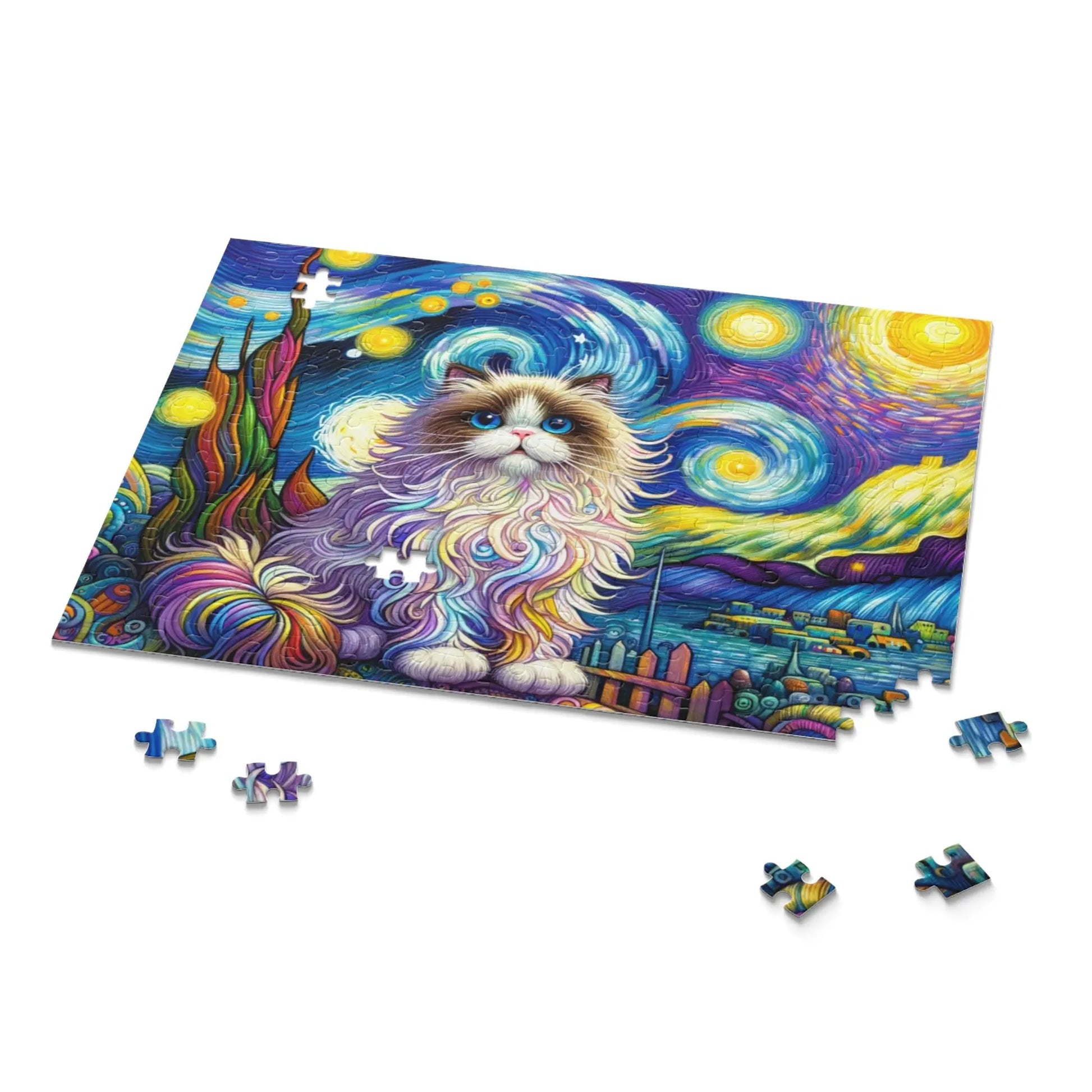 Starry Night Rag Doll Cat Lover - Puzzle (120, 252, 500-Piece) - Puzzle