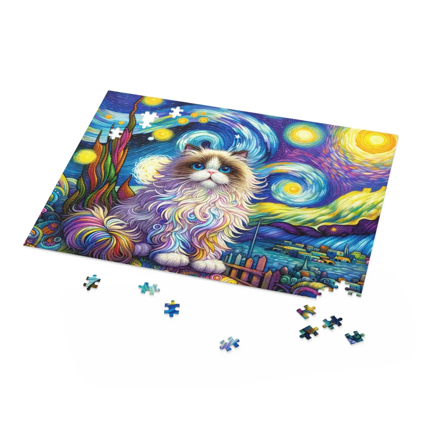 Starry Night Rag Doll Cat Lover - Puzzle (120, 252, 500-Piece) - Puzzle