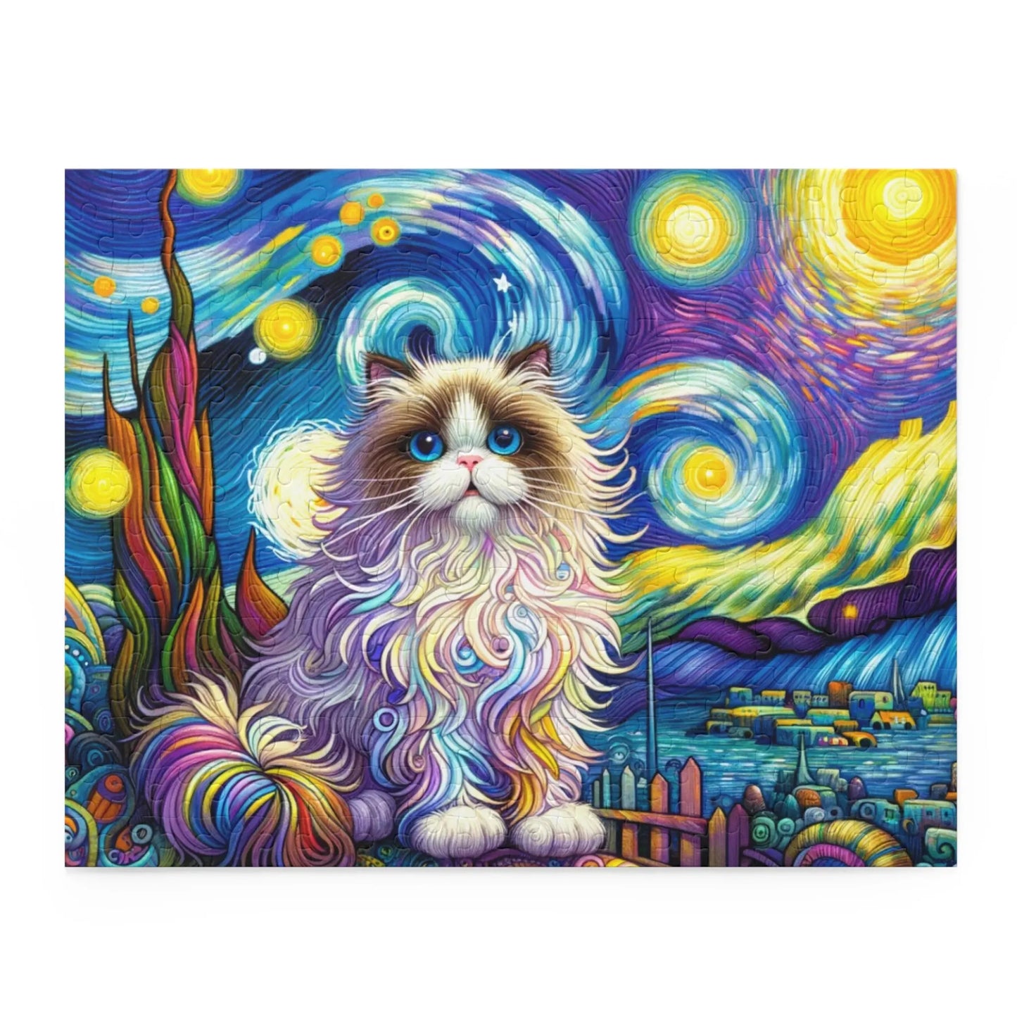 Starry Night Rag Doll Cat Lover - Puzzle (120, 252, 500-Piece) - Puzzle