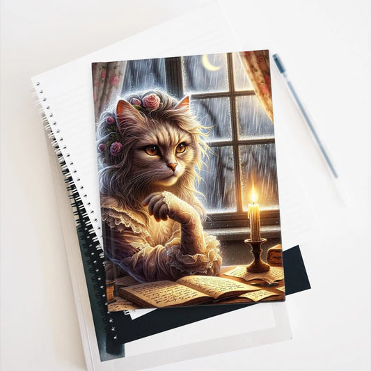 Tortured Cat Poet - Blank Journal - Hard Cover Notebook - Purple - Paper products