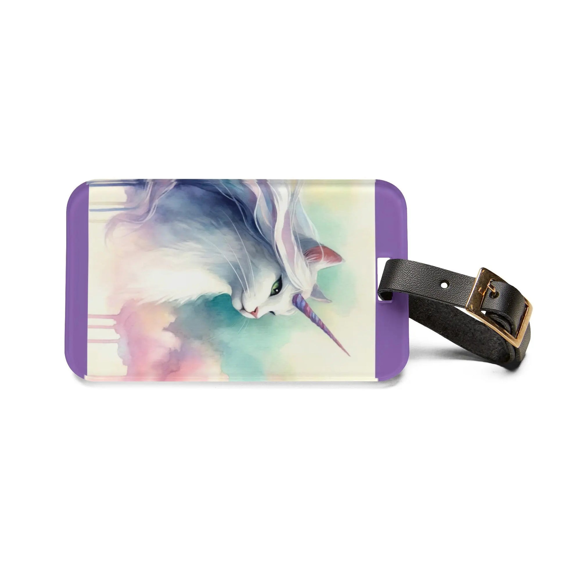 Watercolor - Cat Unicorn- Luggage Tag - Accessories