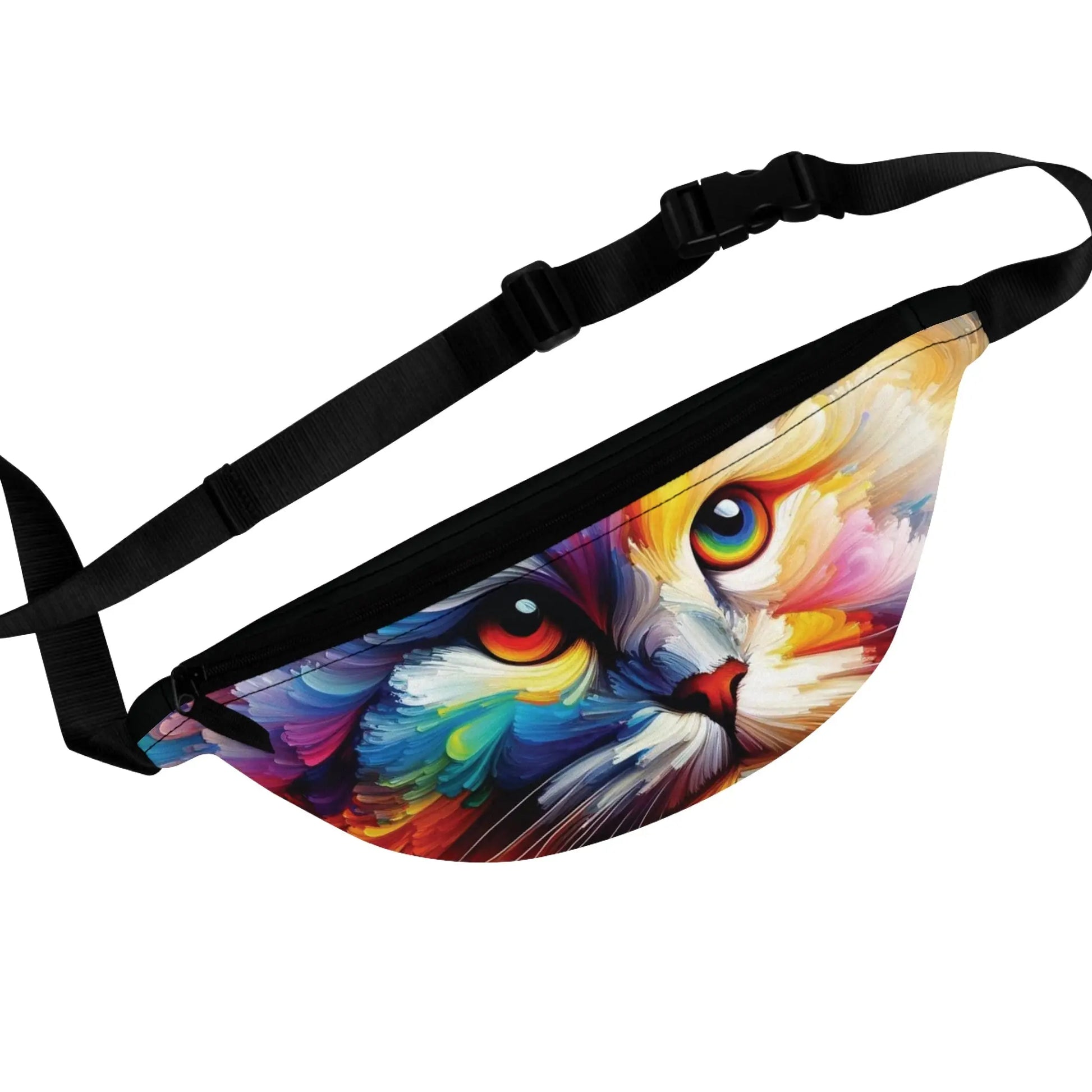 Watercolor Rainbow Cat Eyes - Fanny Pack - Travel Bag - Bags