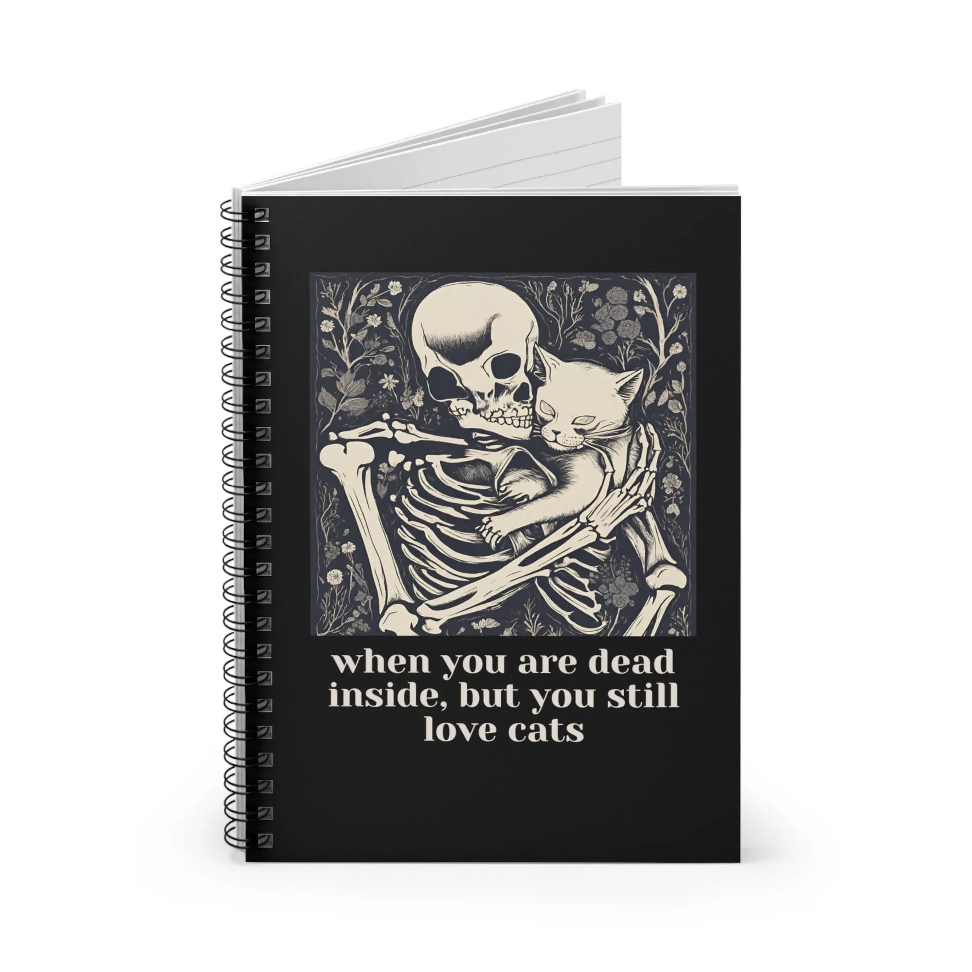 When You Are Dead Inside And You Still Love Cats - Spiral Notebook - Ruled Line - Paper products