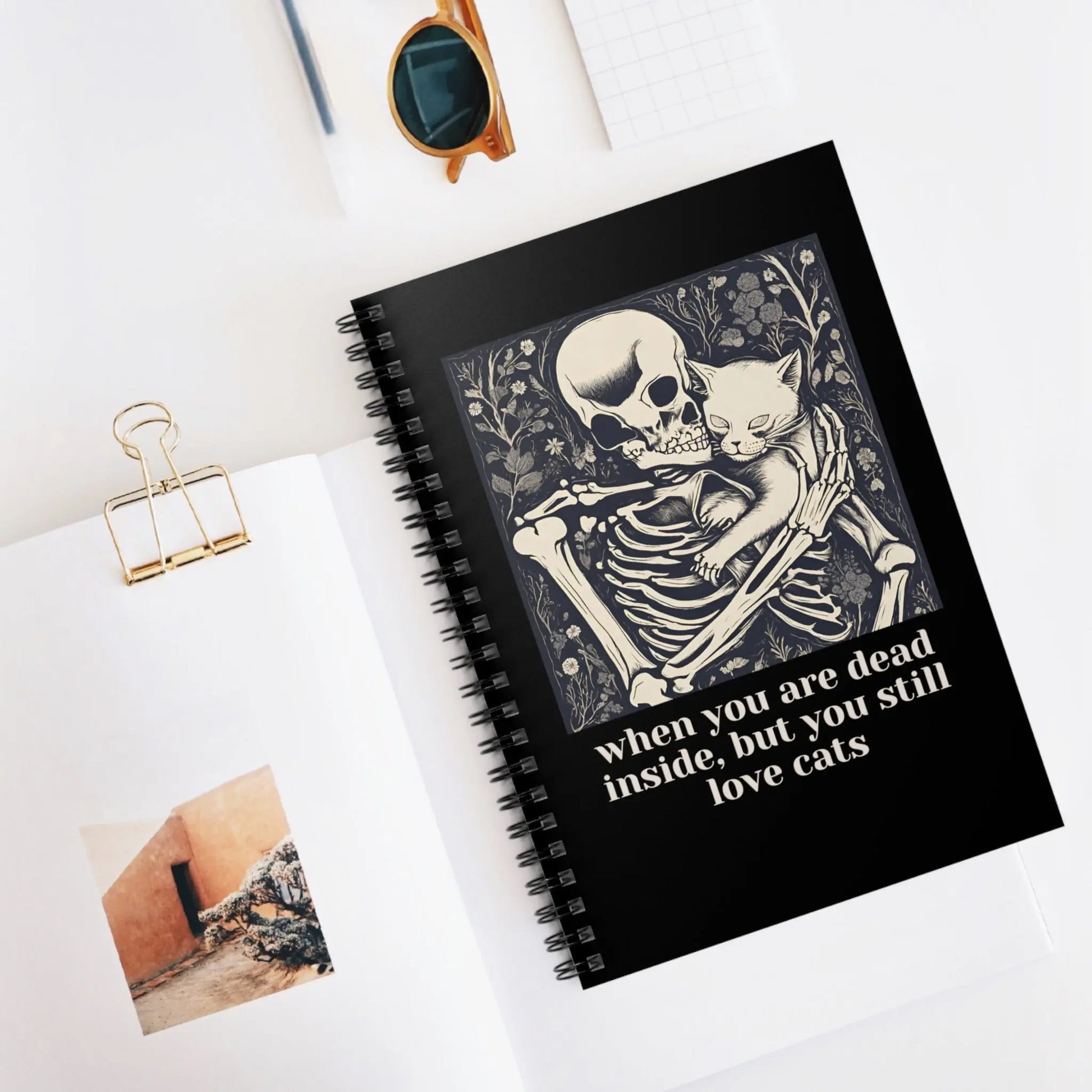 When You Are Dead Inside And You Still Love Cats - Spiral Notebook - Ruled Line - Paper products